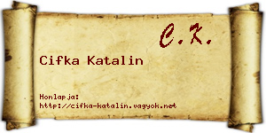 Cifka Katalin névjegykártya