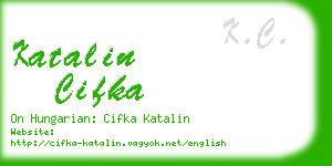 katalin cifka business card